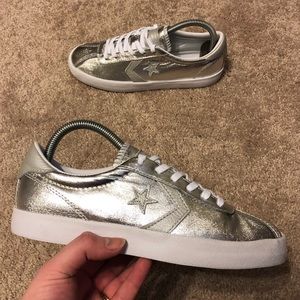 NEW Converse Breakpoint OX Low 555949C Silver Sz 7